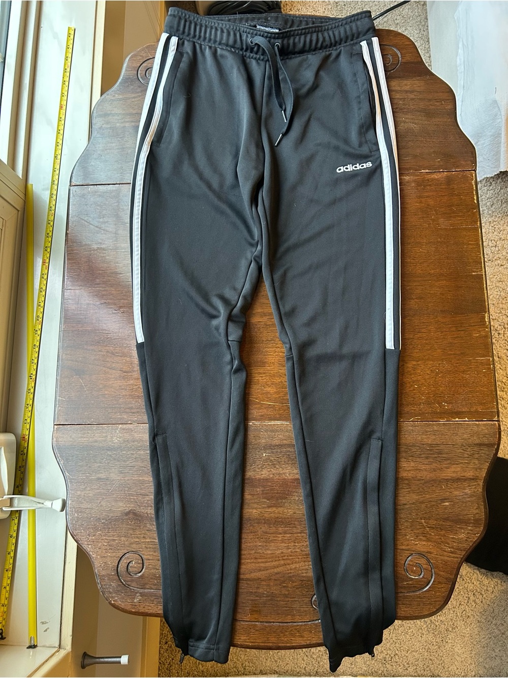 adidas Black Athletic Track Pants | XS Fit Joggers